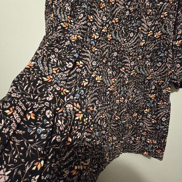 Maeve By Anthropologie Dark Floral Dress SM Ditsy Tiered Boho Cottage Festival - Picture 15 of 15